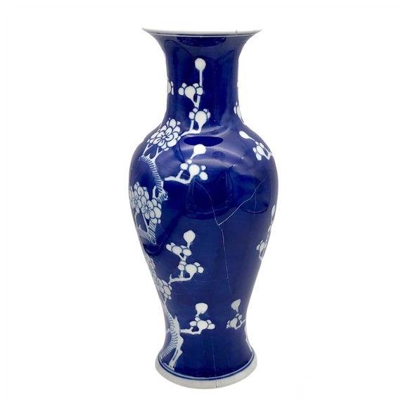 Coming Soon! Kintsugi Vase 12” Chinese Prunus Blossom Gold Crack Growth Gift - Picture 3 of 10